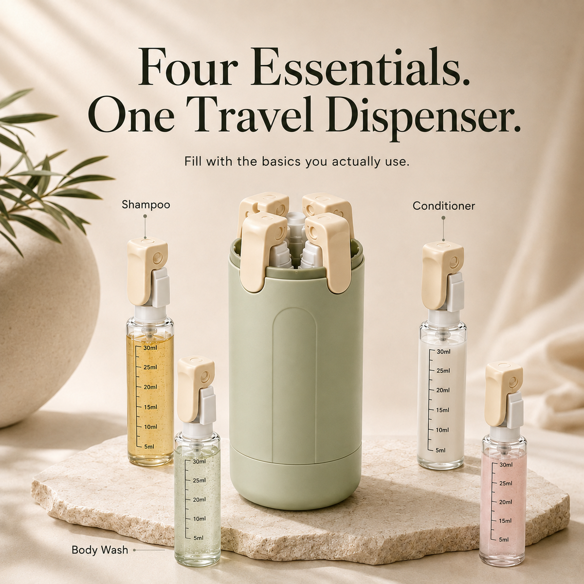 ORVIA™ 4-in-1 Travel Dispenser