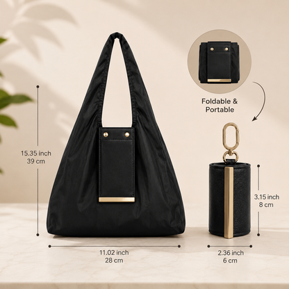 LÉORA™ Charm Tote | Luxury Foldable Everyday Bag